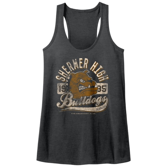 Breakfast Club Bulldogs Dark Gray Junior Women's Racerback Tank Top T-Shirt