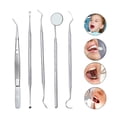thumbnail image 4 of Amdohai 5pcs Stainless Steel Tools Kit Tartar Scraper Mouth Mirror Dentists Pick Tool Scaler for Use, 4 of 5