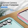 thumbnail image 6 of SaniMore for Samsung Galaxy S23 FE 5G Case, Military Grade Drop Protection Hard PC + Shock Absorption TPU Bumper Dual-Layer Shockproof Anti-Scratch Cover for Galaxy S23 FE 5G 6.4" 2023, Green+Pink, 6 of 7