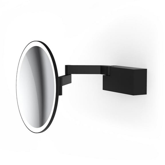 Ws Bath Collections WS 94 BM Spiegel 7-7/8" Diameter Modern Circular Framed Makeup Wall