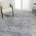 thumbnail image 4 of JONATHAN Y WASHABLE 5 x 8 Area Rug, Shaii Global Medallion - Blue/Light Gray, WSH319A-5, 4 of 9