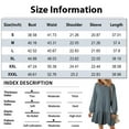 thumbnail image 4 of Sweatshirt Dresses for Women 2025 Long Sleeve Oversized Crewneck Sweatshirt Patchwork Ruffle Mini Dress Pullover Red XL, 4 of 6