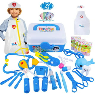 Phobby Doctor Kit for Kids, Pretend Doctor Playset with Real Stethoscope,  Dentist Toy Kit for Girls Boys Ages 3-8