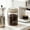 White470, variant on Glass Storage Jar, Airtight Push Top Container, Borosilicate Food Canister for Coffee Tea Beans Dried Fruit Pantry Use