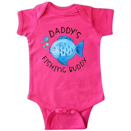 

Inktastic Daddy s Fishing Buddy with Cute Blue Fish Gift Baby Boy or Baby Girl Bodysuit