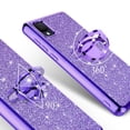 thumbnail image 3 of Galaxy Wireless Case for TCL 30Z (T602DL), TCL 30 LE (Verizon) Case Glitter Magnetic Car Ring Holder Kickstand Phone Cover Case - Purple, 3 of 5