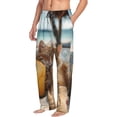 thumbnail image 6 of Gukieu Relaxing Cat With Orange Juice Print Men's Home Trousers, Elastic Drawstring Home Pajamas Clothing Suitable for Adult Men-Medium, 6 of 6