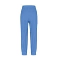 thumbnail image 5 of Bovemsi Casual Pants for Women Sweatpants Drawstring Fashion Solid Color Cropped Beach Trousers with Pockets, 5 of 5