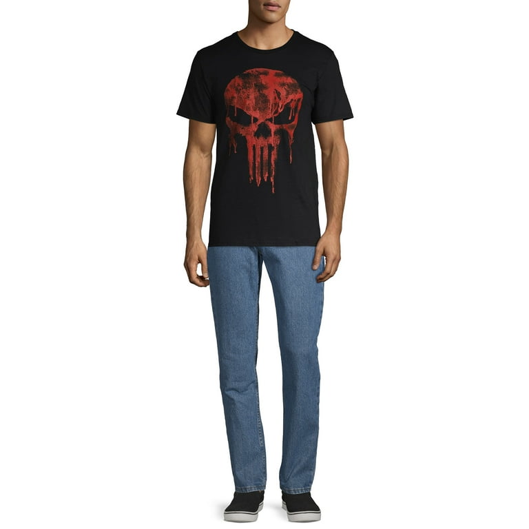 Marvel Punisher Seeing Red Men's and Big Men's Graphic Tee Shirt, Sizes S-6XL, Marvel Mens T-Shirts Marvel Punisher Seeing Red Men's and Big Men's Graphic Tee Shirt, Sizes S-6XL, Marvel Mens T-Shirts