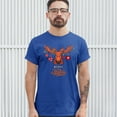 thumbnail image 3 of Tee Hunt Merry Christmas Buck T-Shirt Reindeer Rudolph Holiday Spirit Men's Tee, Blue, Small, 3 of 5
