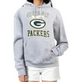 thumbnail image 4 of Women's G-III 4Her by Carl Banks Heather Gray Green Bay Packers Team Logo Graphic Fleece Tri-Blend Pullover Hoodie, 4 of 4