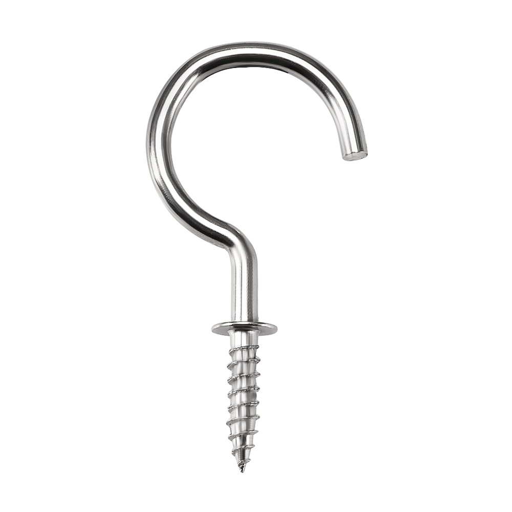 1.8" Screw Eye Hooks Self Tapping Screws Screwin Hanger EyeShape Ring