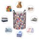 thumbnail image 4 of Fotbe music Skull record Retro Cesto de Ropa con Asas, Cesto Impermeable de Gran Capacidad, Bolsa de Lavado para Dormitorio, Cesto de Ropa con Ruedas y Asas-Small, 4 of 6