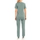 thumbnail image 3 of Traje de Pantalones para Mujeres Profesional Casual Cuello en V Manga Corta con Pantalones Largos, Ropa de Trabajo de Poliéster Ligera de Cuatro Estaciones para Uso Diario Y Casero, 3 of 3