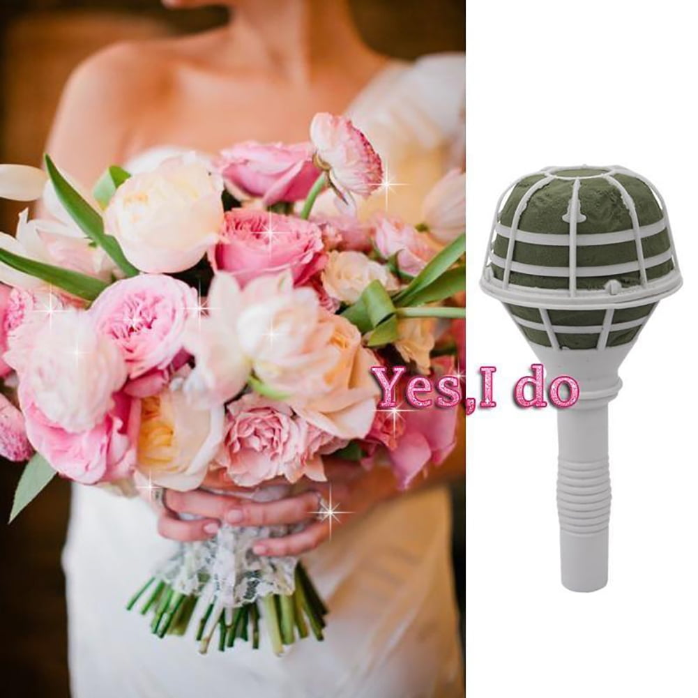 DIY 6X NEW Bridal Handle Wedding Decorate Flower Decoration Bouquet Foam Holder 