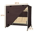 thumbnail image 2 of Swing Cover 12 Oz Waterproof - 100% UV & Weather Resistant Porch Swing Cover with Air Pockets and Drawstring for Snug Fit (57 D x 80 W x 72 H, Coffee), 2 of 5