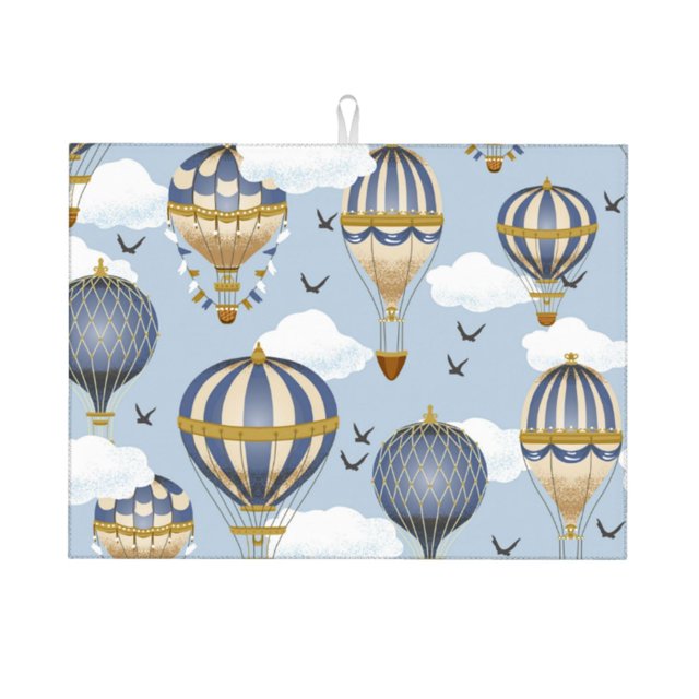 Balery Balloon Vintage Alfombrilla de Secado para Cocina, 18x24 Pulgadas, Súper Absorbente para Platos y Encimeras