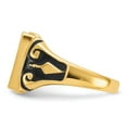 thumbnail image 3 of Finest Gold 14K Yellow Gold Mens Masonic Enameled Ring - Size 10, 3 of 5