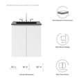 thumbnail image 4 of Modway Bryn 24" Wall-Mount Bathroom Vanity (Sink Basin Not Included) in White, 4 of 9
