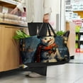 thumbnail image 6 of Snowman Large Shopping Basket Oxford Cloth Picnic Basket Cube Organizer Foldable Bag, 6 of 7