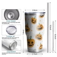 thumbnail image 6 of 30oz Classic Halloween Pumpkins Pattern Tumblers Stainless Steel Tumbler with Lid and Straw,Vacuum Insulated Double Wall Travel Tumbler Cups Mug with Cleaning Brush for Coffee,Tea, 6 of 7