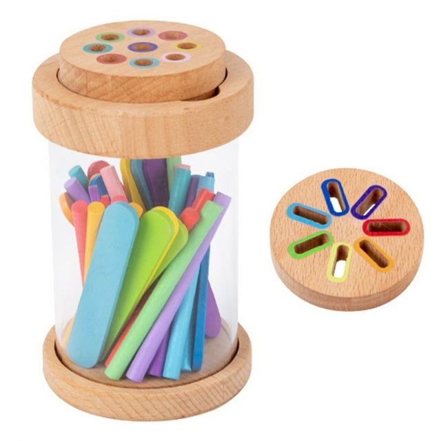 Actividades aprendizaje preescolar Forma sensoriales a juego clasificación color Montessori para pequeños 1-3