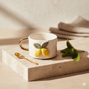 Ceramic Mug With Gold Handle A Festive Charm For The Holidays