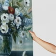 thumbnail image 3 of JEUXUS Vintage Flowers Blue White Flowers in Vase Blue Ocean Background Durable and Washable Shower Curtain Multiple Sizes White, 3 of 6