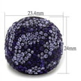 thumbnail image 2 of Luxe Jewelry Designs Women's Black IP Stainless Steel Ring with Tanzanite Crystals - Size 8, 2 of 4