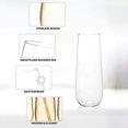 thumbnail image 4 of Plastic Champagne Glasses Transparent Cup One-Time Wine Drinking Utensil Large Capacity Drinks Cups for Reception Celebration, 4 of 9