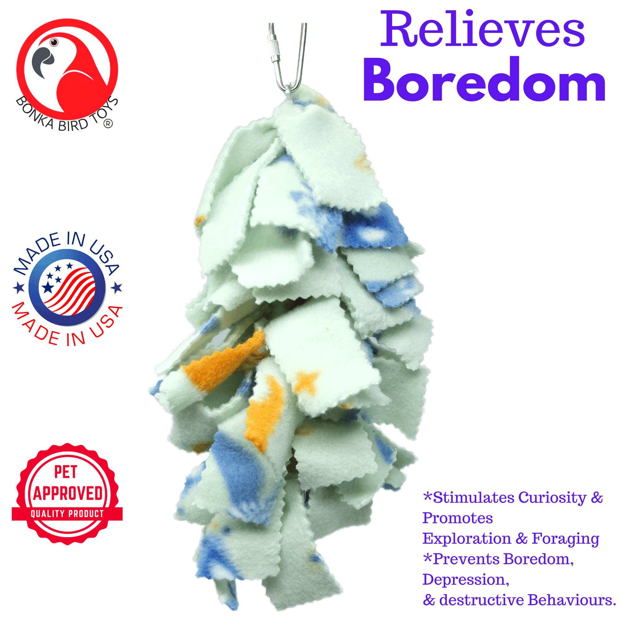 Bonka Bird Toys 1555 Fluff Bird Toy.