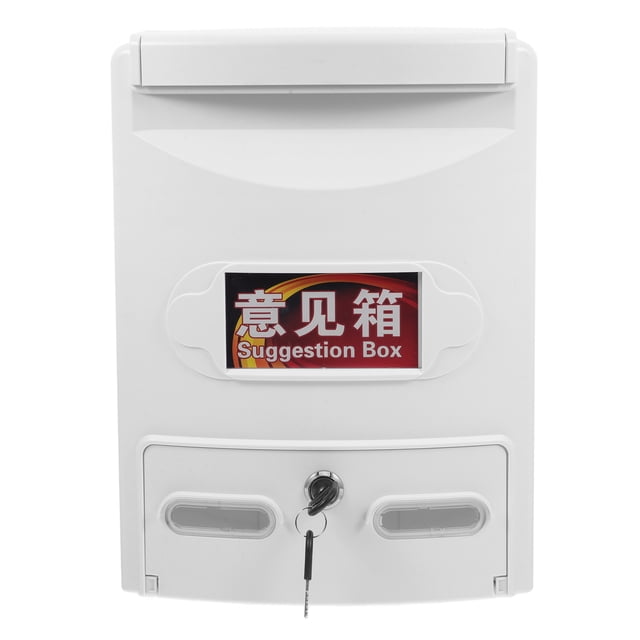 KAKOWELY counter post box Secure Wall-Mounted Suggestion Box With Lock For Outdoor Use Easy Installation Stylish Lock Box For Donations Ballots And Mail13.31"X9.88"X3.9"