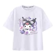 thumbnail image 3 of Sanrio My Melody Kuromi Cinnamoroll Camiseta de manga corta Kawaii para niña, ropa holgada de algodón puro de verano con dibujos animados para niños, 3 of 5