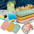 thumbnail image 1 of Molde de cubos de hielo 3D con tapa - Bandeja de hielo de silicona de 22 cubos para frigorífico, diseño de fácil liberación y apilable, material alimentario sin BPA, 1 of 2