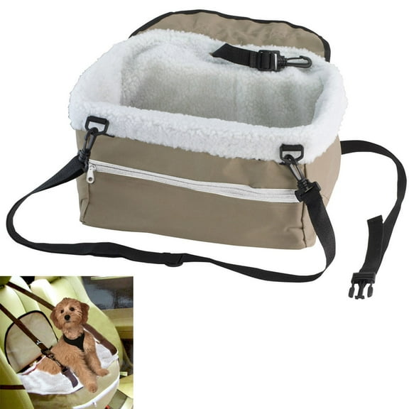 Pet Booster Seat Car Safety Dog Carrier Leash Belt Adjustable Travel !