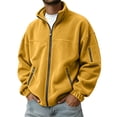 thumbnail image 2 of Zysthvn Casual Mens Sweatshirts Long Sleeve Winter Lightweight Pullover Sweatshirts for Men with Pockets Solid Loose Stand Collar Mens Tops, 2 of 7