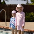 thumbnail image 4 of JAN & JUL Girls' Stretchy Swimming Trunks, Swim Shorts with Elastic Waist for Kids (Pink, Size 5T), 4 of 8