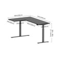 thumbnail image 3 of Motionwise M4 EXEC2 Series 63” x 40” Bureau en L Électrique à Hauteur Réglable Assis-Debout (Noir), 3 of 4