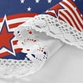 thumbnail image 4 of Coolnut 60" Patriotic Star Round Tablecloth, Waterproof Spillproof Polyester Fabric Table Cover with Zipper Umbrella Hole for Outdoor Patio Garden Dining Party, 4 of 7