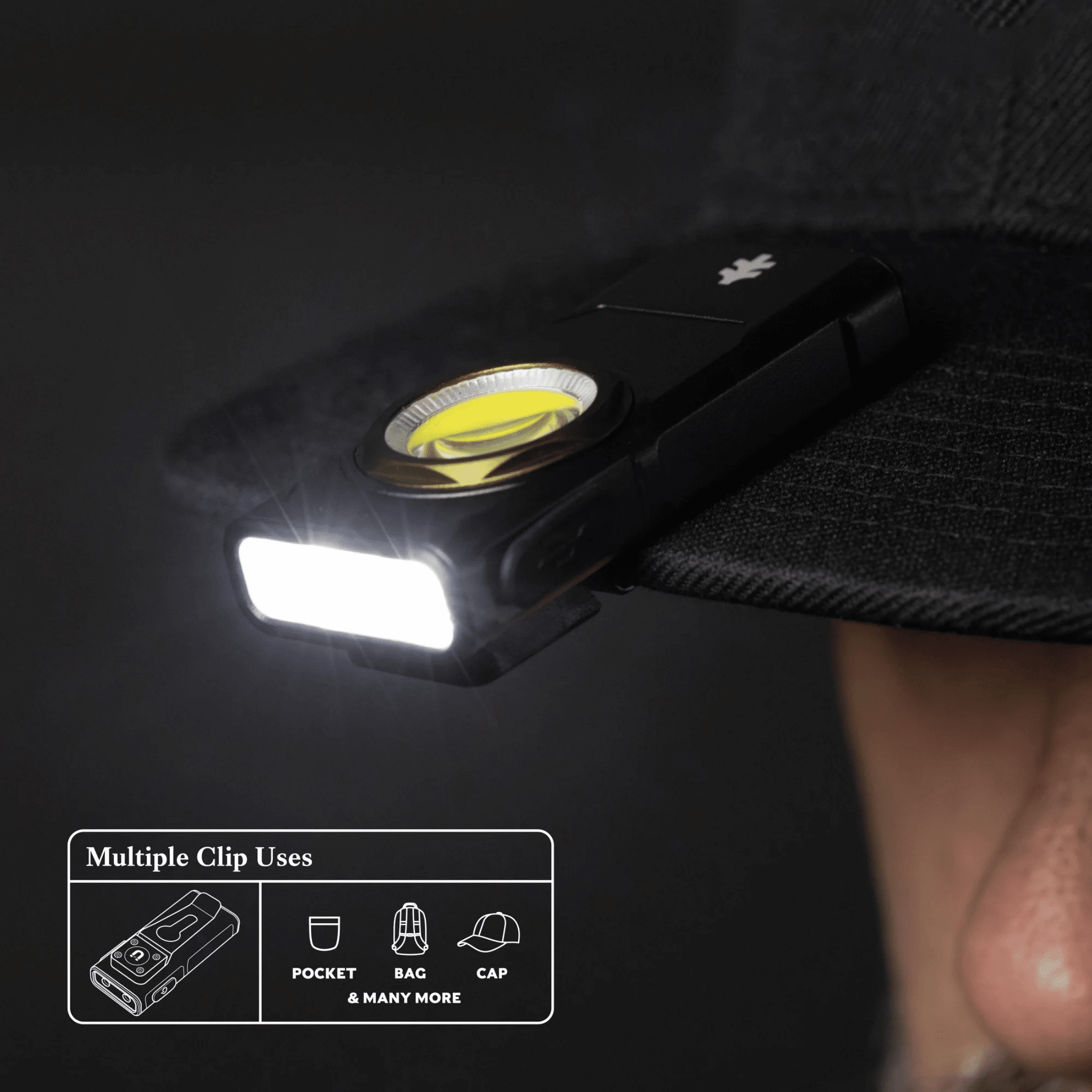 Swiss Tech 500-Lumen Rechargeable EDC Clip Work Light, Light Bronze
