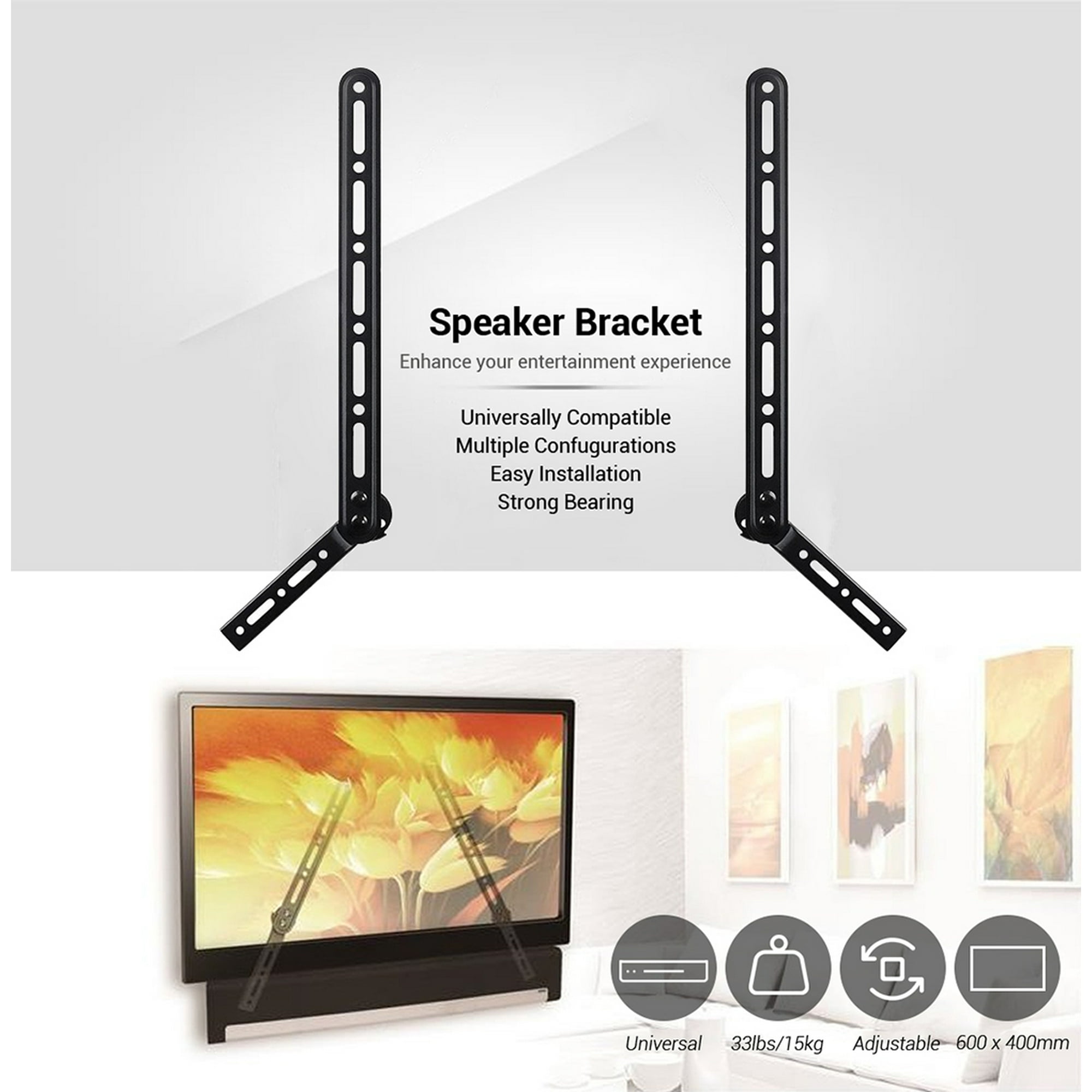 Vesa Mount Soundbar Bracket For Tv Soundbar Speaker TV Mount