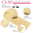 thumbnail image 3 of Extensiones de cabello humano con clip, color rubio, 105 g, 50 cm, 3 of 7