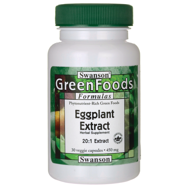 Swanson Eggplant Extract 201 450 mg 30 Veggie Capsules