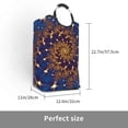 thumbnail image 3 of DouZhe 50L Rectangular Laundry Basket, Fractal Blue Spiral Prints Waterproof Foldable Laundry Hamper with Aluminum Handles, 3 of 6