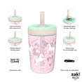 thumbnail image 4 of Zak Designs 15oz Kelso Toddler Cups For Travel or At Home, Durable Plastic Sippy Cups With Leak-Proof Design is Perfect For Kids (Fanciful Unicorn, Happy Skies), 4 of 8