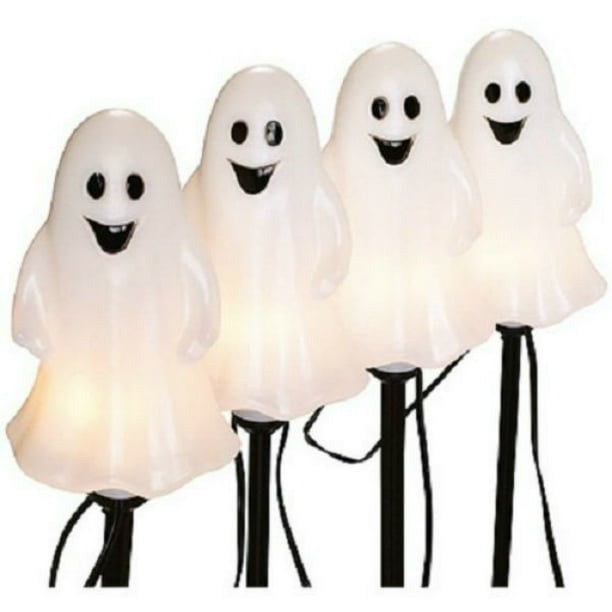 V3713588 Halloween Pathway Lights, Ghost, 4Pc. Set