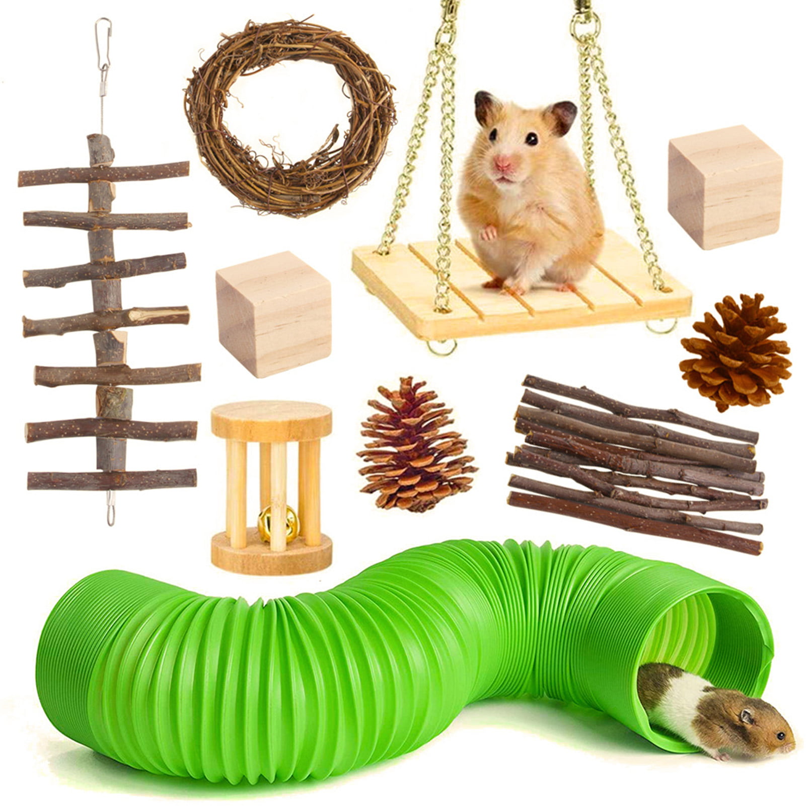7. Hamster Molar Toys Made of Apple or Pear Wood
