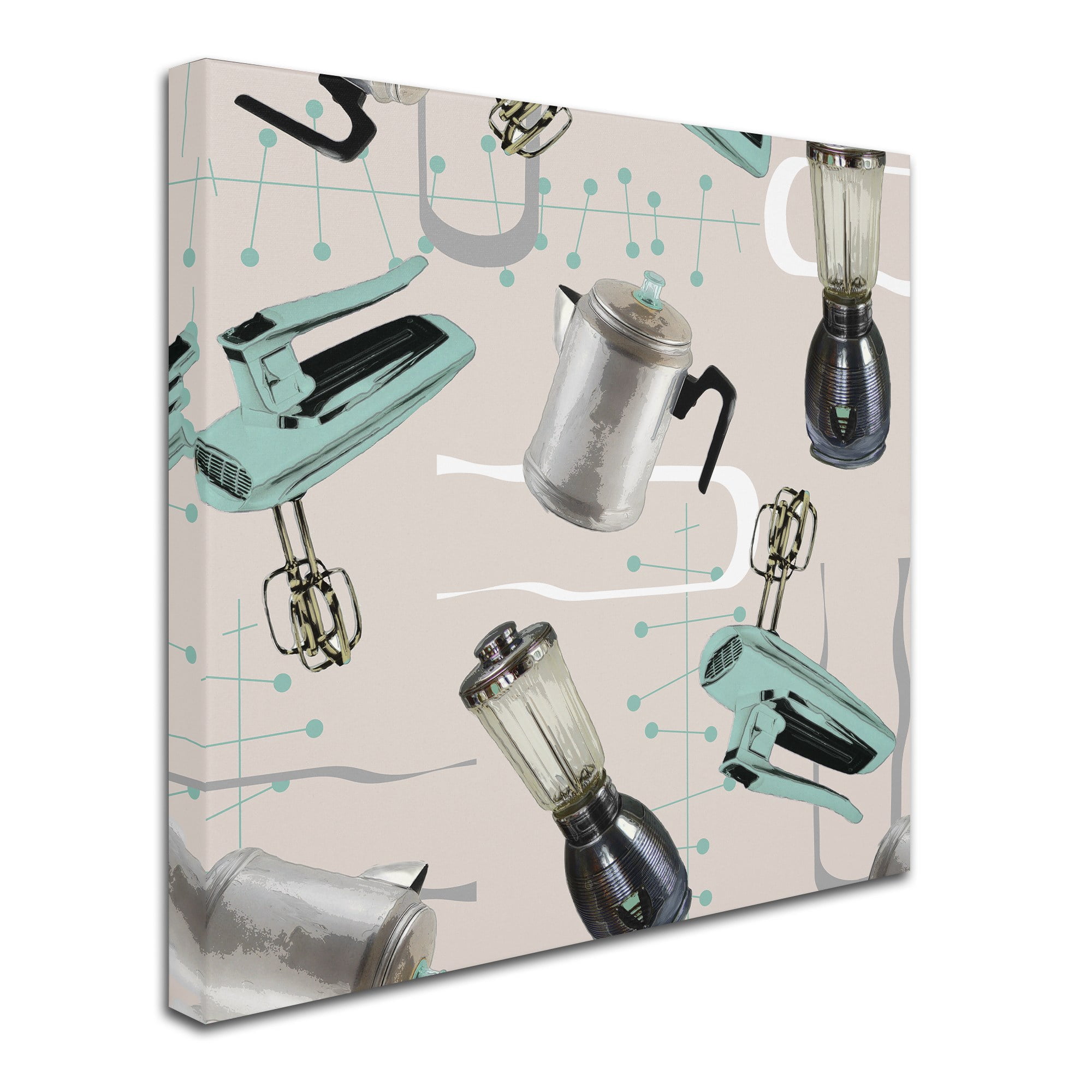 Trademark Fine Art "Fifties Patterns I" Canvas Art by Color Bakery
