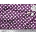 thumbnail image 3 of Soimoi Purple polyester Crepe Fabric Check Check Decor Fabric Printed Yard 52 Inch Wide, 3 of 3