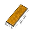 thumbnail image 4 of Unique Bargains 6 Pcs Rectangular Stick-on Safety Spoke Reflective Self Adhesive Reflector for Motorcycle Orange, 4 of 6